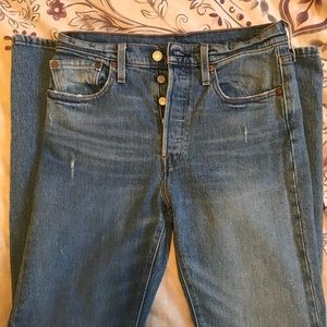 501 high rise Levi skinny jeans